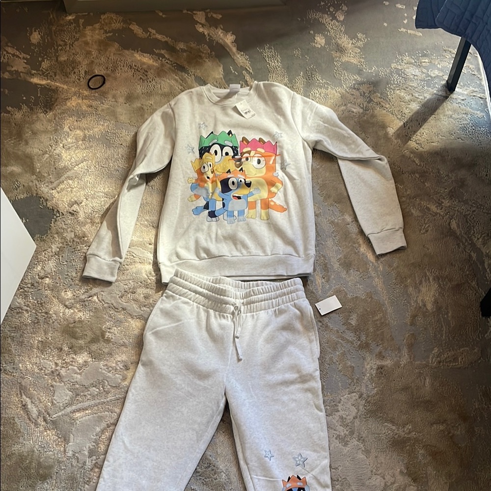 Kids Character Sweatshirt and Joggers Set - Gray